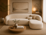 Sala Esquinera Oslo Bouclé Crema | Sofá Japandi Premium 250 cm