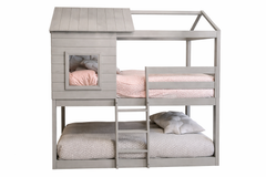 Litera CABAÑA Gris Vintage | Litera Infantil de Madera de Pino