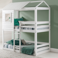Litera CABAÑA Gris Vintage | Litera Infantil de Madera de Pino