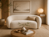 Sofá Oslo Bouclé Crema 2 Plazas | Diseño Japandi y Nórdico