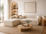 Sala Esquinera Oslo Bouclé Crema | Estilo Japandi Premium 250 cm