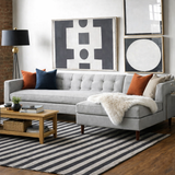 Sala ROMA con Chaise | Diseño Vintage | Remates MX