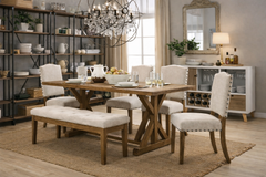 Comedor Gravity Rectangular | Mesa con Banca y 4 Sillas | Remates MX