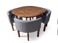 Comedor Kube para 4 Personas – Ahorro de Espacio con Sillas Ocultas