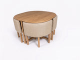 Comedor Kube para 4 Personas – Ahorro de Espacio con Sillas Ocultas