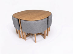 Comedor Kube para 4 Personas – Ahorro de Espacio con Sillas Ocultas