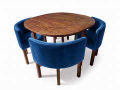 Comedor Kube para 4 Personas – Ahorro de Espacio con Sillas Ocultas