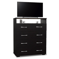 COMODA CAJONERA TOLEDO CHOCOLATE MUEBLE TV - RematesMx mueblerias muebles