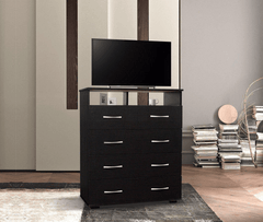 COMODA CAJONERA TOLEDO CHOCOLATE MUEBLE TV - RematesMx mueblerias muebles