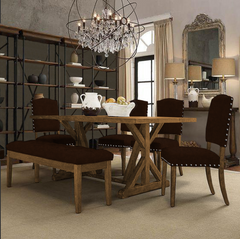 Comedor Gravity Rectangular | Mesa con Banca y 4 Sillas | Remates MX